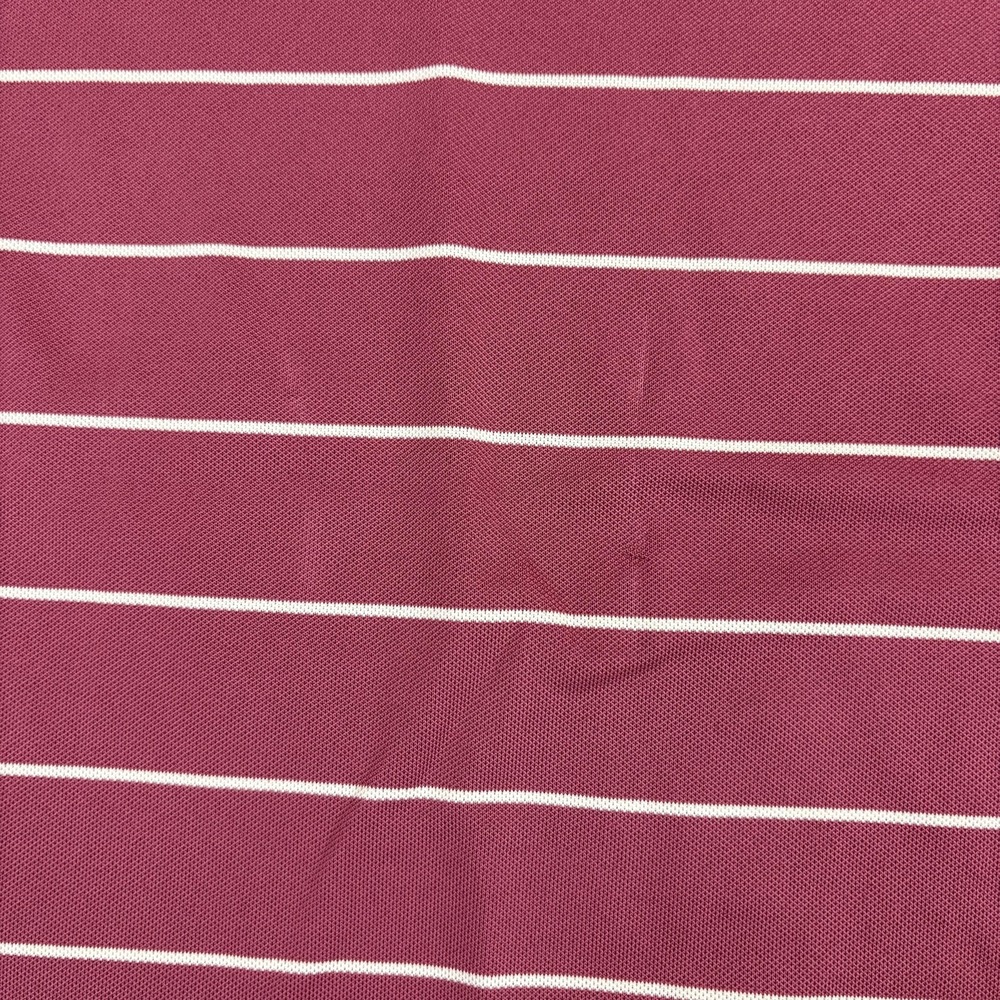 Peter Millar Summer Comfort Polo Shirt Mens XL Pink Striped Golf Pocket - Picture 11 of 13